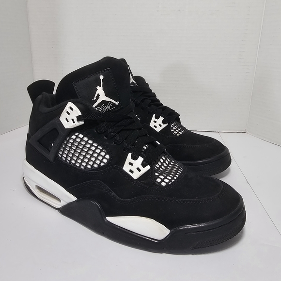 Air Jordan 4 Retro White Thunder (GS) Black/White-Black FQ8213-001 Size 7Y - Picture 4 of 14